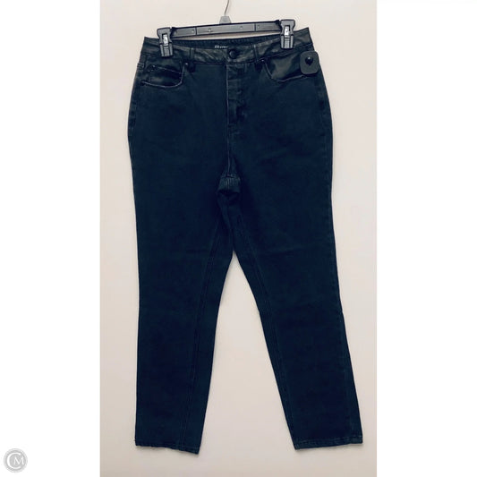 Jeans Straight By Versona In Black Denim, Size: 8