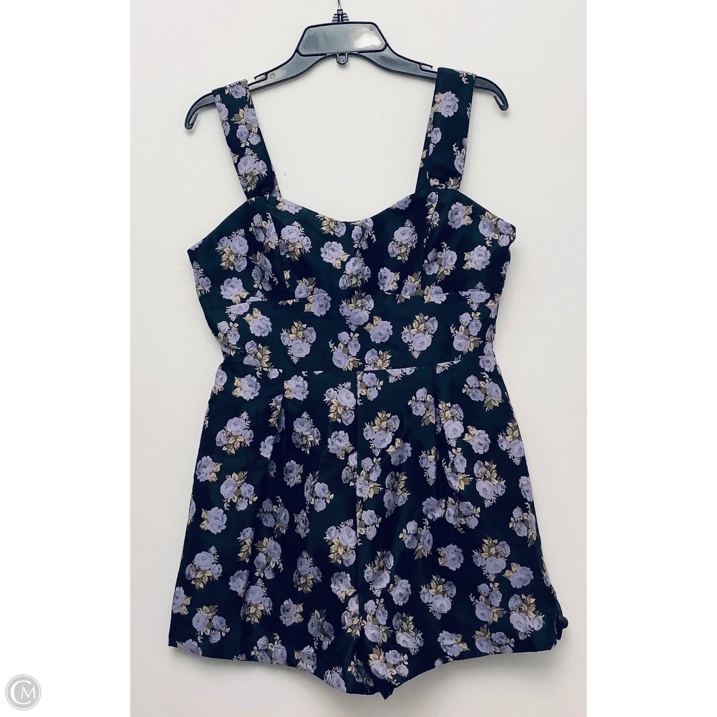 Romper By Storia In Black & Purple, Size: L