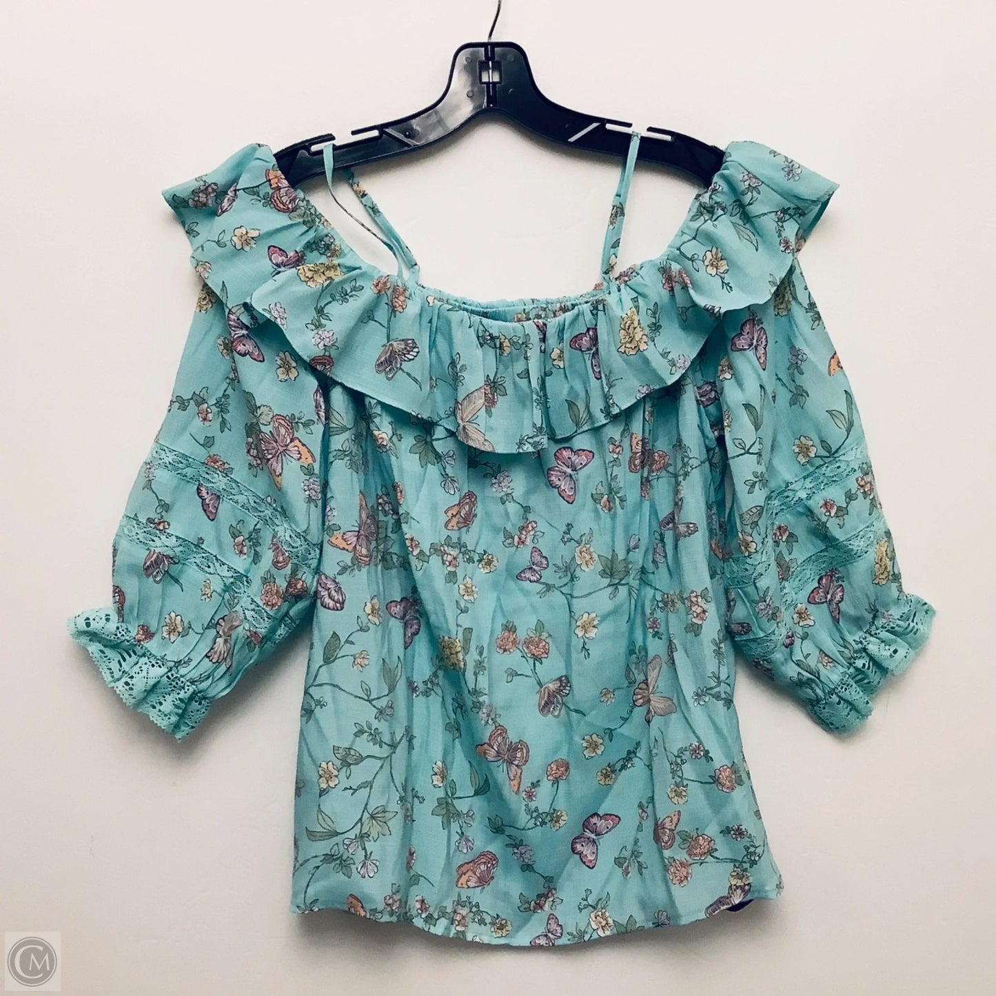 Top Long Sleeve By Cato In Green, Size: M