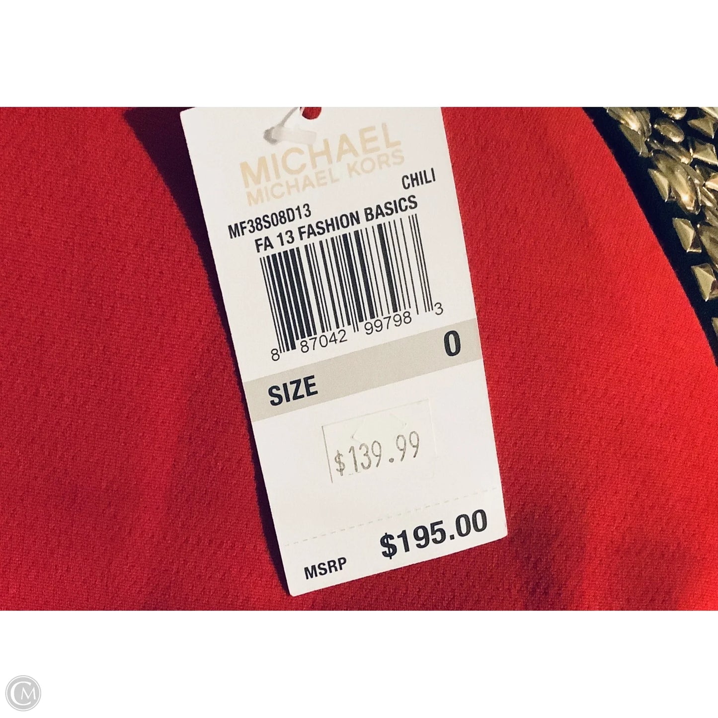 Dress Work By Michael By Michael Kors In Black & Red, Size: Xs