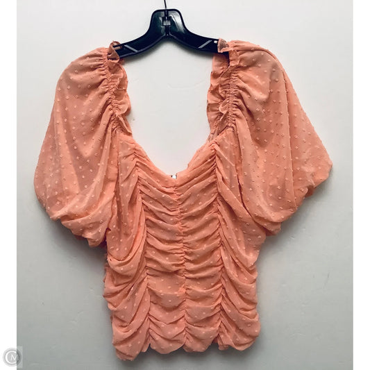 Top Short Sleeve By Ashley Stewart In Peach, Size: 2x