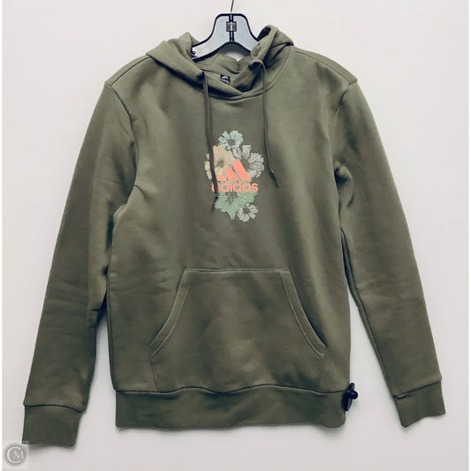 Sweatshirt Hoodie By Adidas In Green, Size: S