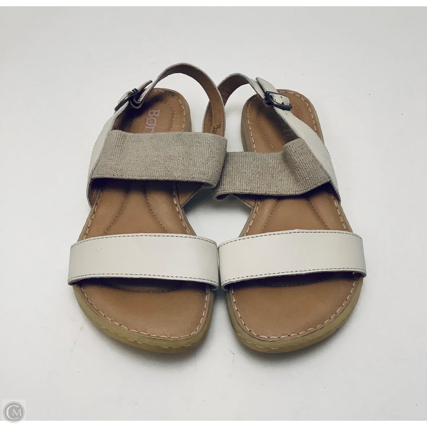 Sandals Flats By Born In Cream, Size: 8