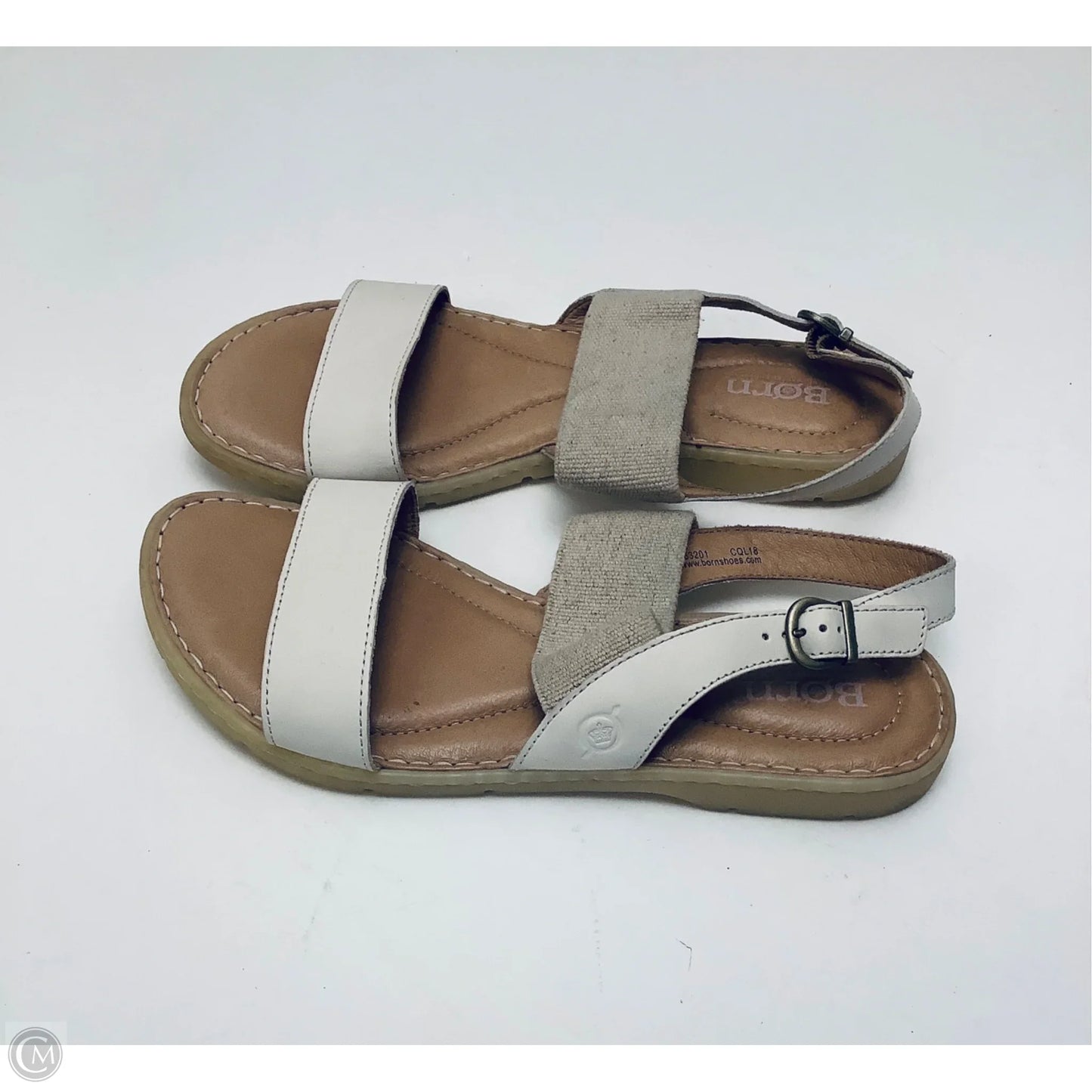 Sandals Flats By Born In Cream, Size: 8
