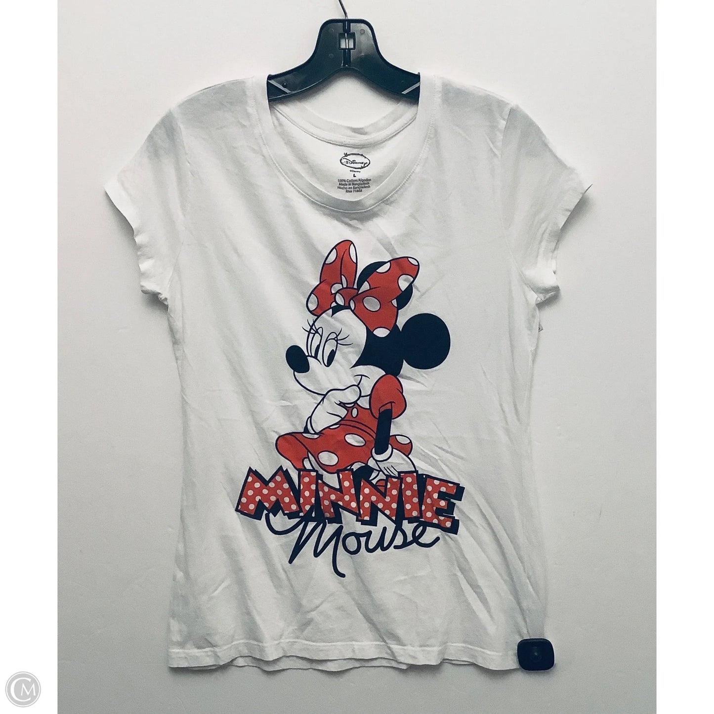 Top Short Sleeve Basic By Disney Store In White, Size: L