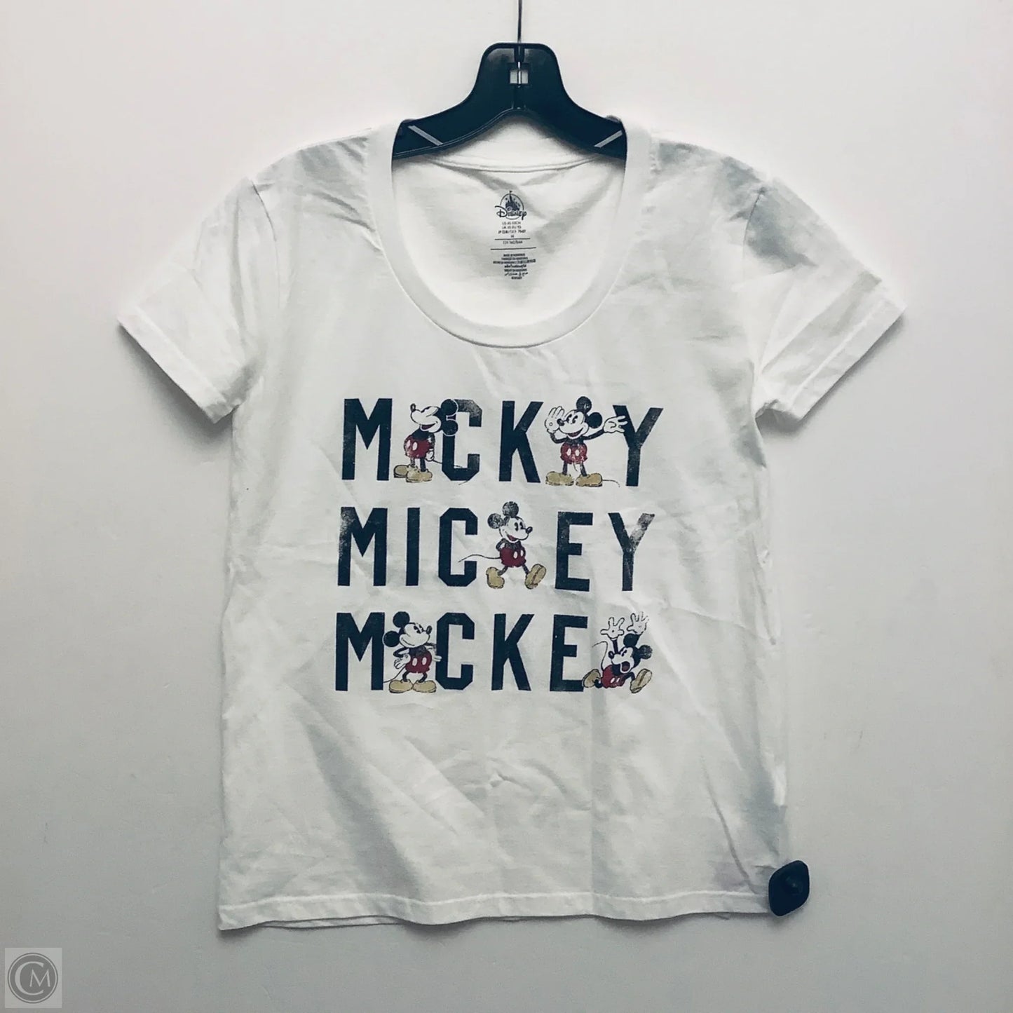 Top Short Sleeve Basic By Disney Store In White, Size: M