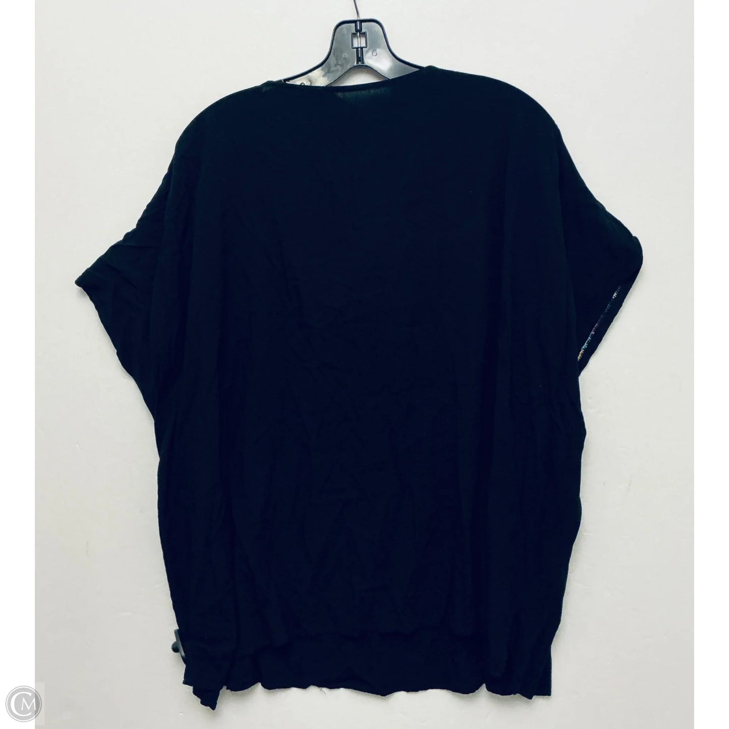 Top Short Sleeve By Savanna Jane In Black, Size: 1x