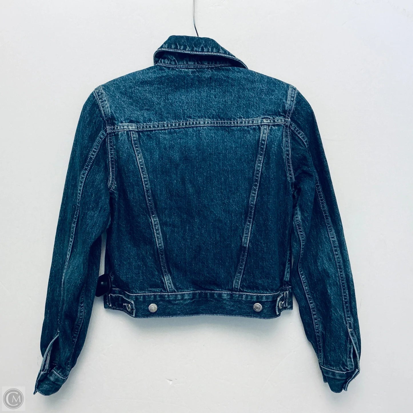 Jacket Denim By Topshop In Blue, Size: Xs