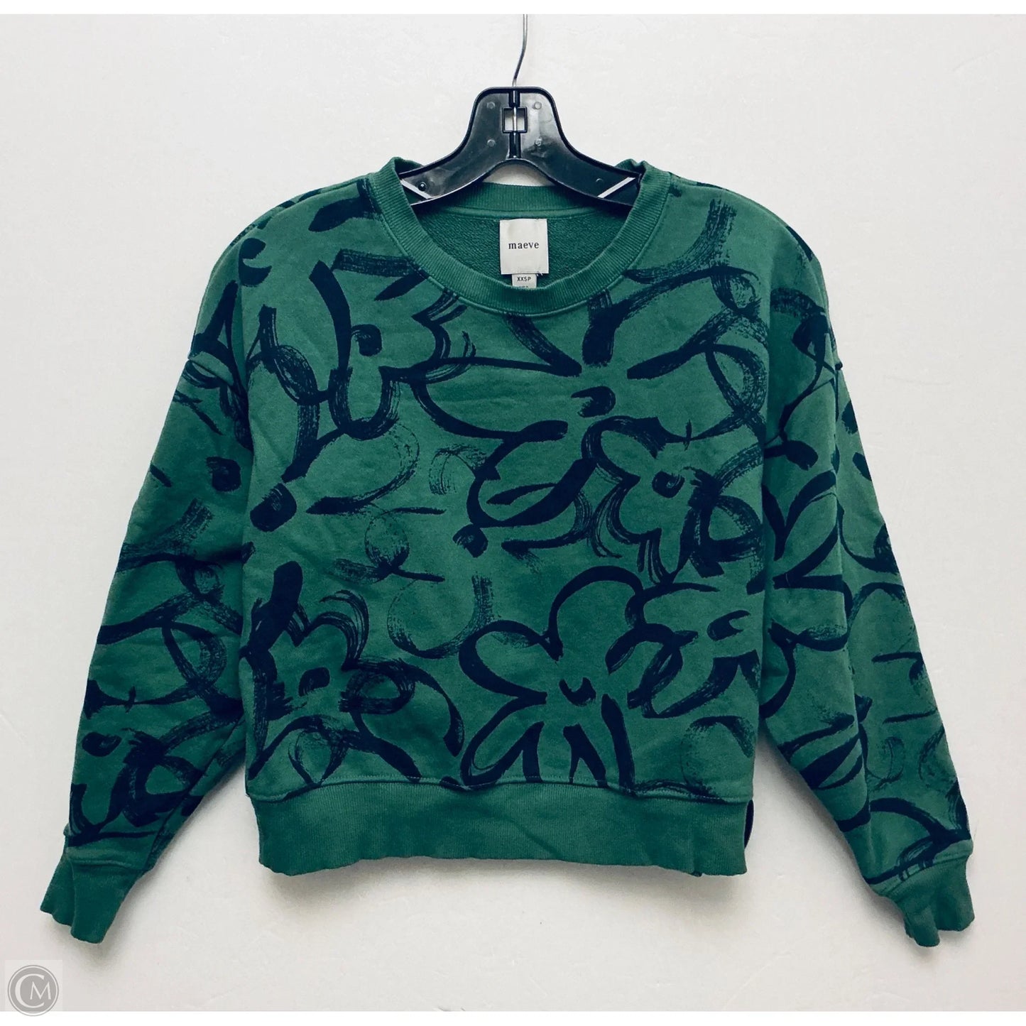 Sweatshirt Crewneck By Maeve In Green, Size: Xxsp