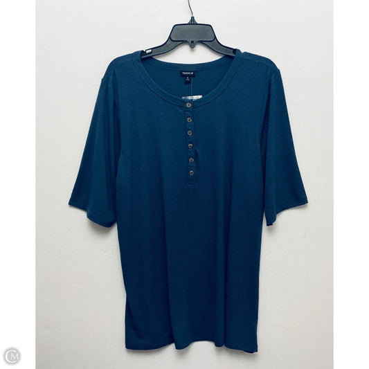 Top Short Sleeve By Torrid In Navy, Size: 3x