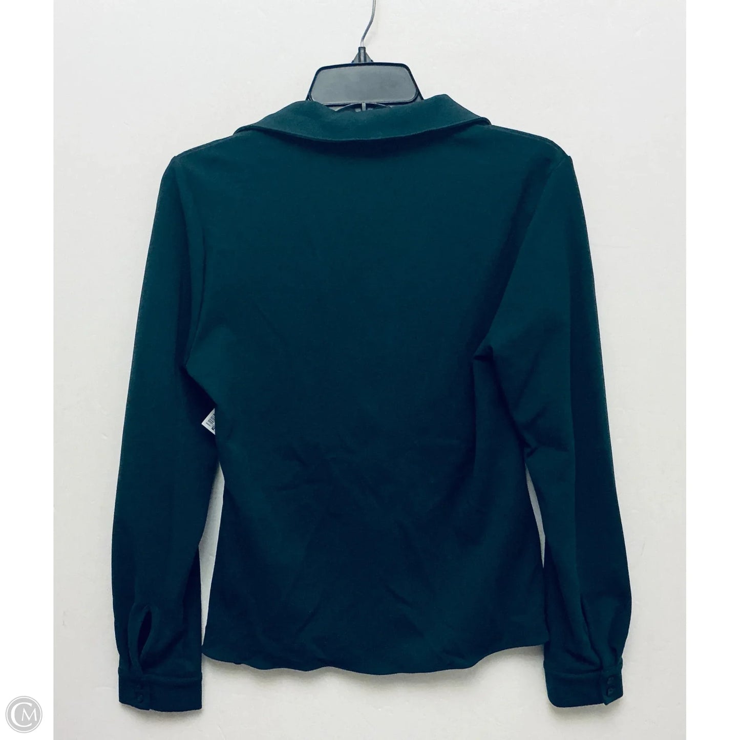 Top Long Sleeve By Calvin Klein In Green, Size: Mp