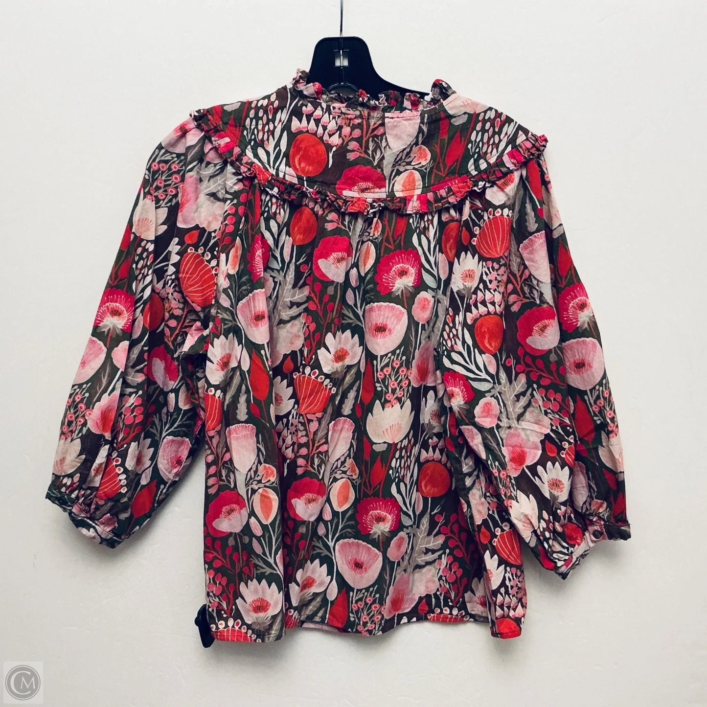 Top Long Sleeve By Entro In Floral Print, Size: M