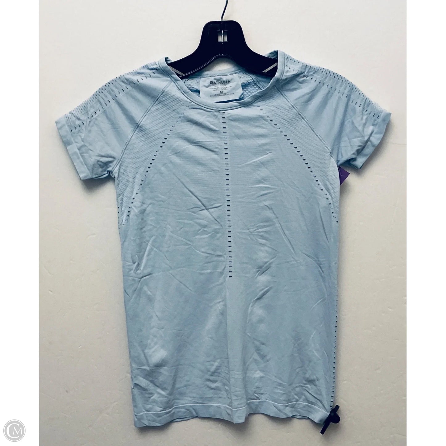 Athletic Top Short Sleeve By Athleta In Blue, Size: Xs