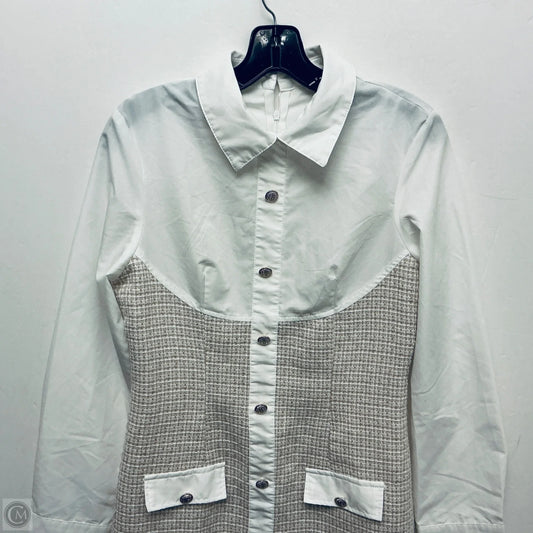 Dress Work By Shein In Tan & White, Size: S