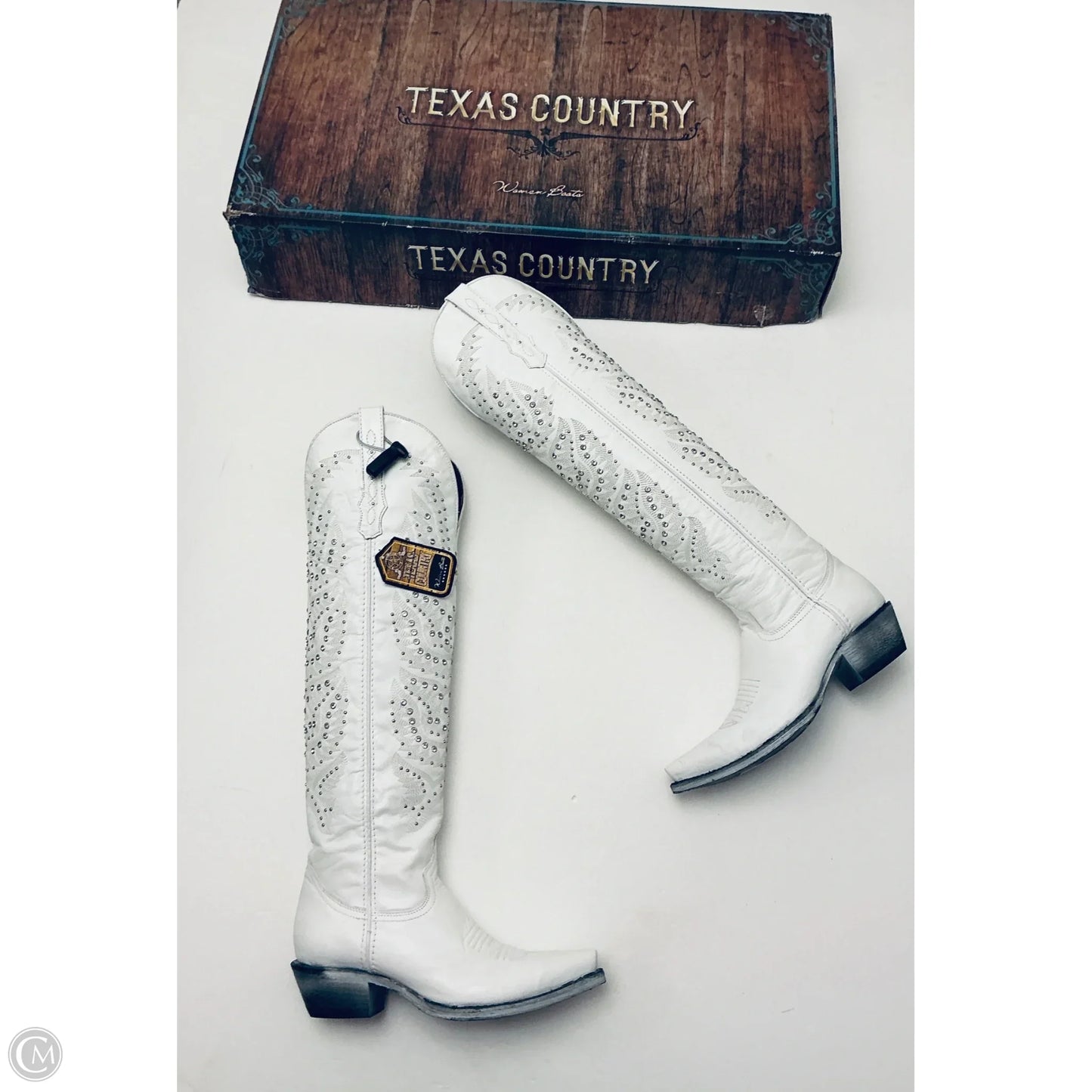 Boots Western By Cmb In White, Size: 8