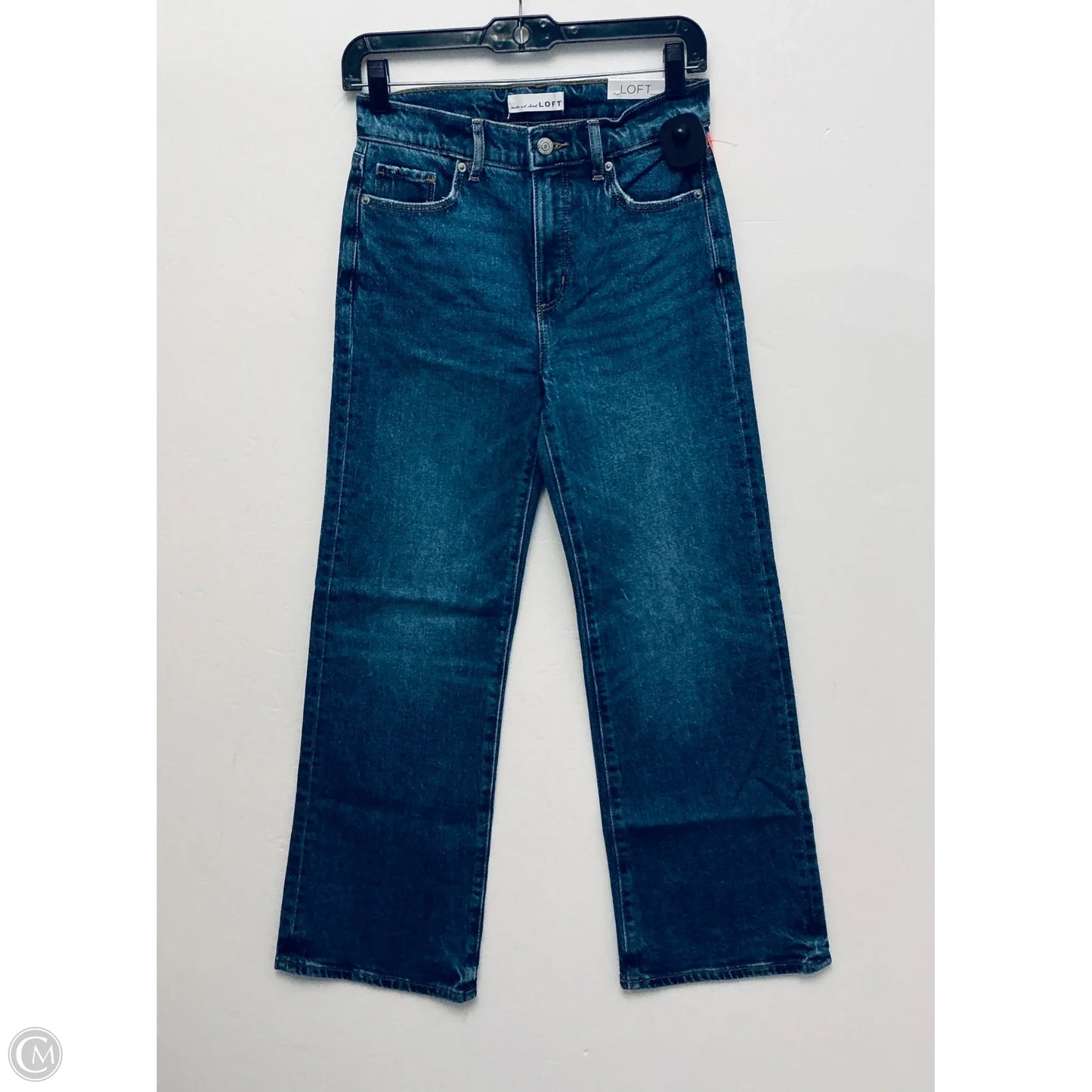 Jeans Wide Leg By Loft In Blue Denim, Size: 0p