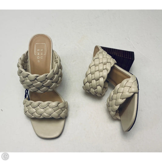 Sandals Heels Block By Shu Shop In White, Size: 6