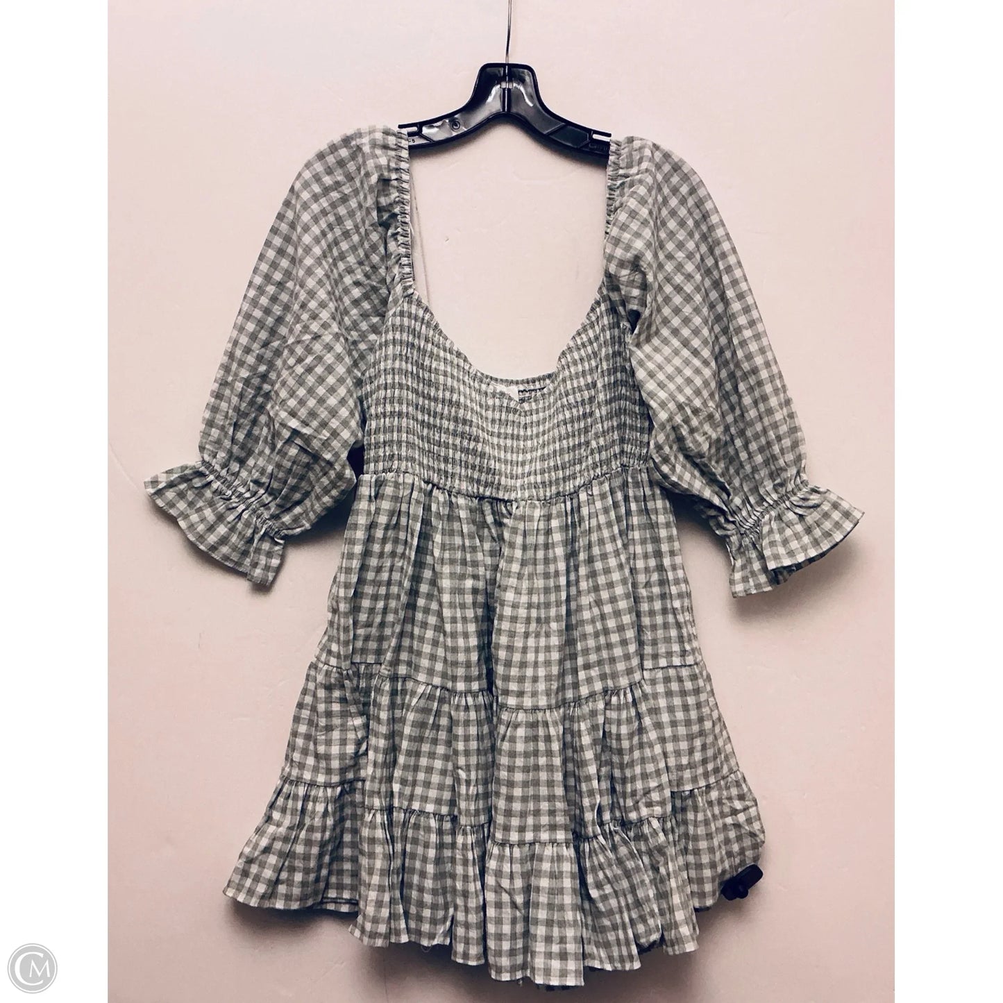 Dress Casual Midi By Mable In Checkered Pattern, Size: L