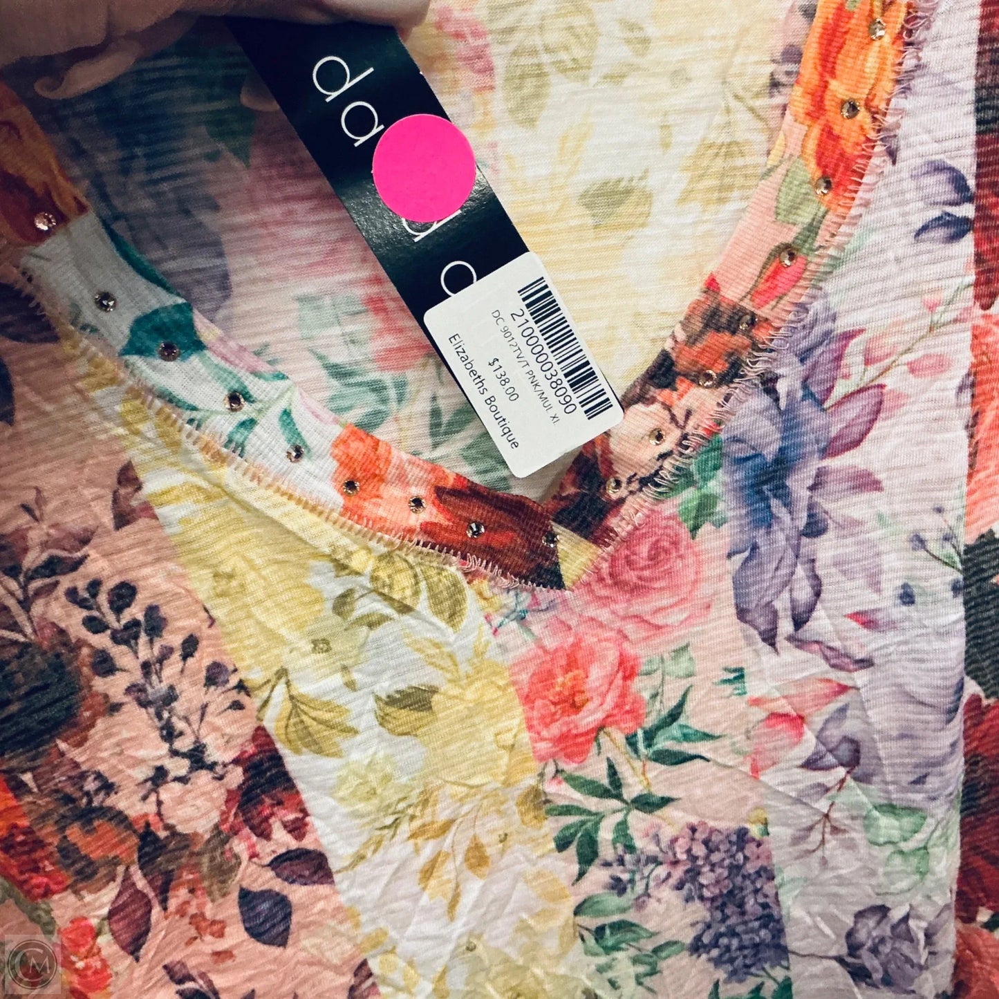 Top Long Sleeve By David Cline In Floral Print, Size: Xl