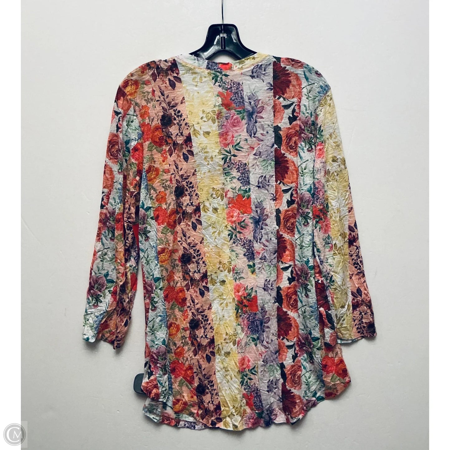 Top Long Sleeve By David Cline In Floral Print, Size: Xl