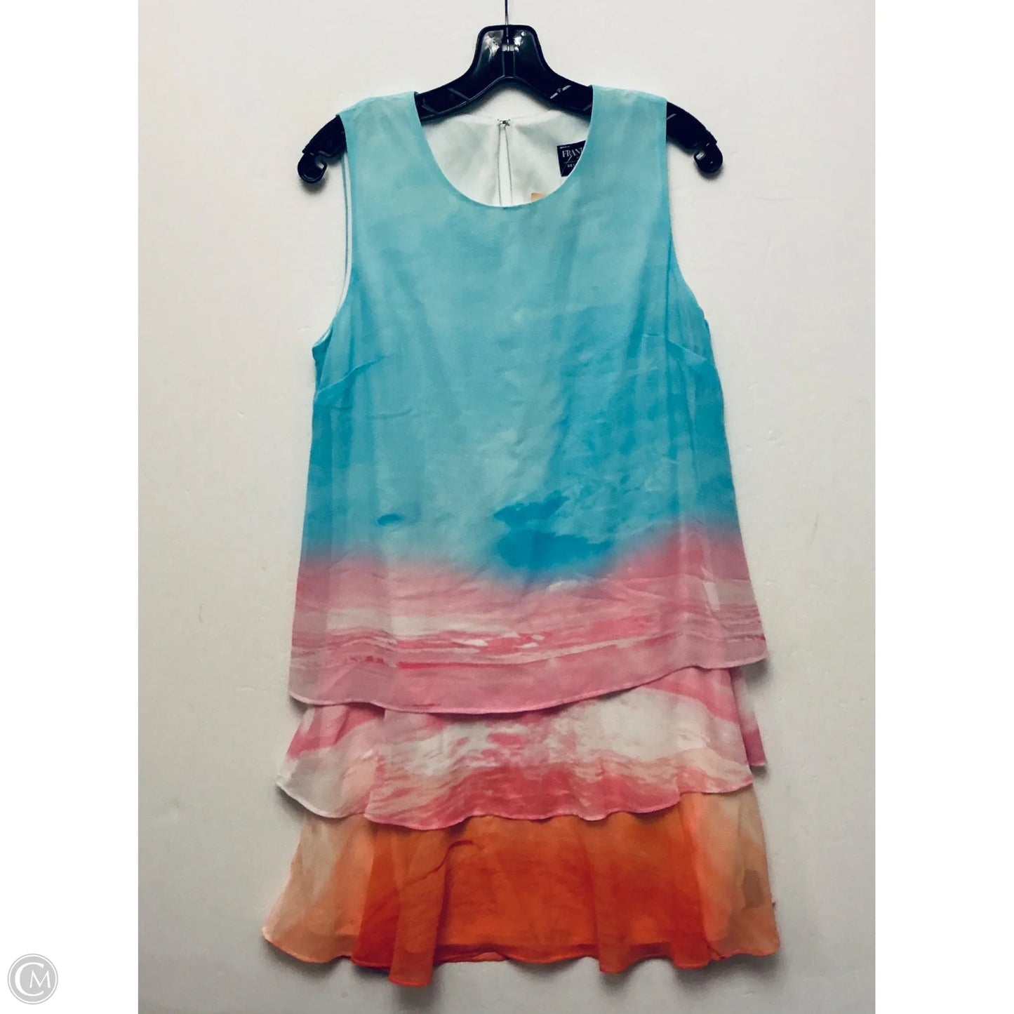 Dress Casual Midi By Frank Lyman In Blue & Pink, Size: M