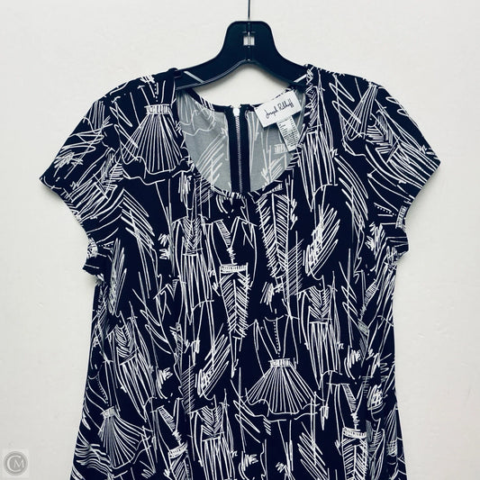 Dress Casual Midi By Joseph Ribkoff In Black & White, Size: L