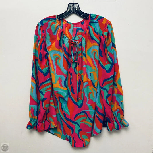 Top Long Sleeve By Clothes Mentor In Multi-colored, Size: 1x