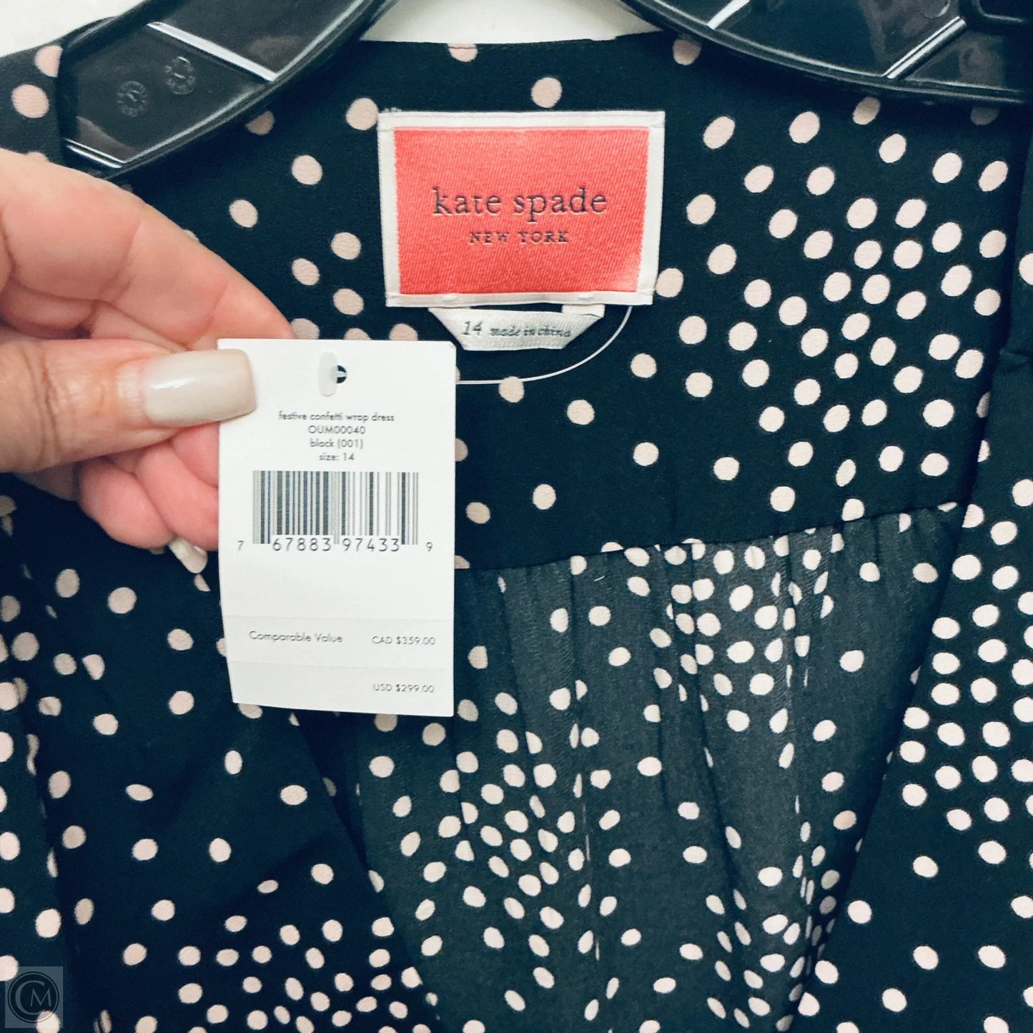 Dress Designer By Kate Spade In Polkadot Pattern, Size: Xl