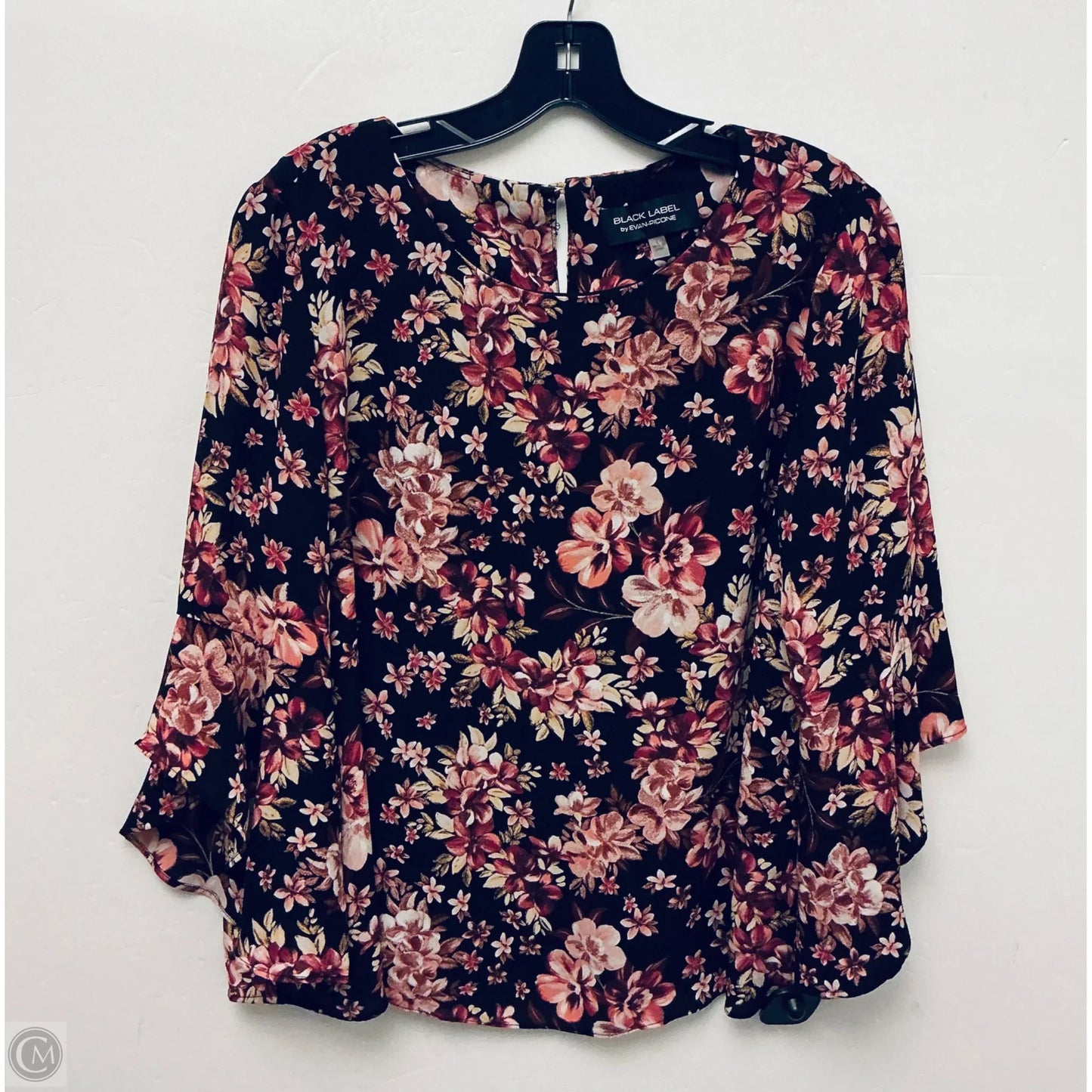 Top Long Sleeve By Evan-picone In Floral Print, Size: L