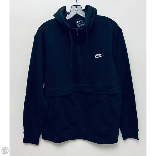 Athletic Sweatshirt Hoodie By Nike In Black, Size: L