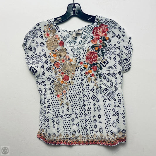 Top Short Sleeve By Savanna Jane In Black & White, Size: S