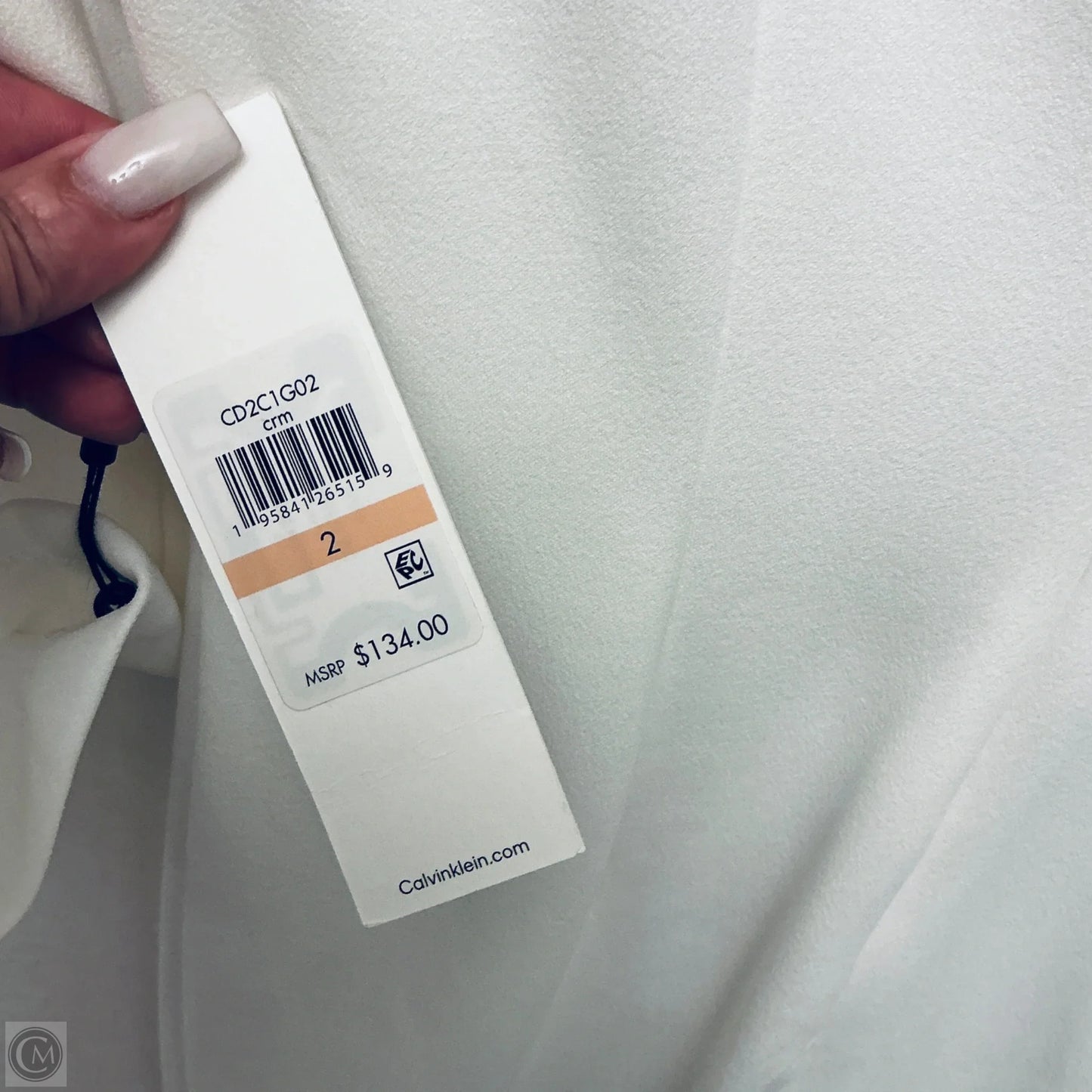 Dress Work By Calvin Klein In White, Size: Xs