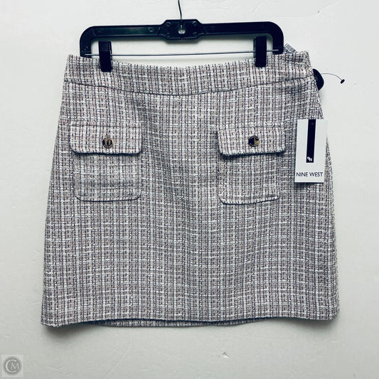 Skirt Midi By Nine West Apparel In Pink & White, Size: L