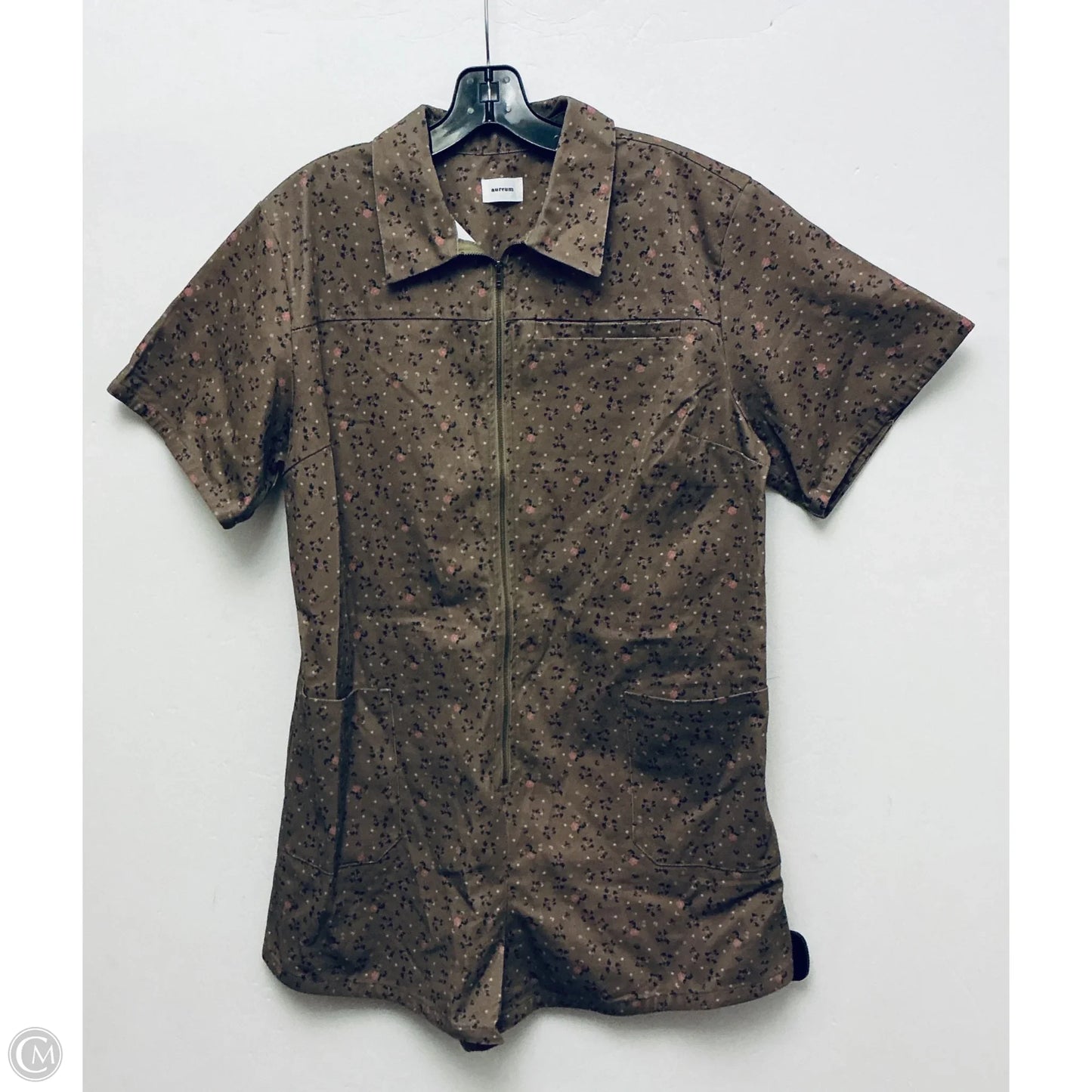 Romper By Clothes Mentor In Floral Print, Size: L