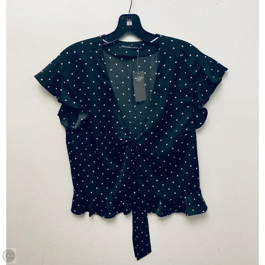 Top Short Sleeve By Abercrombie And Fitch In Polkadot Pattern, Size: L