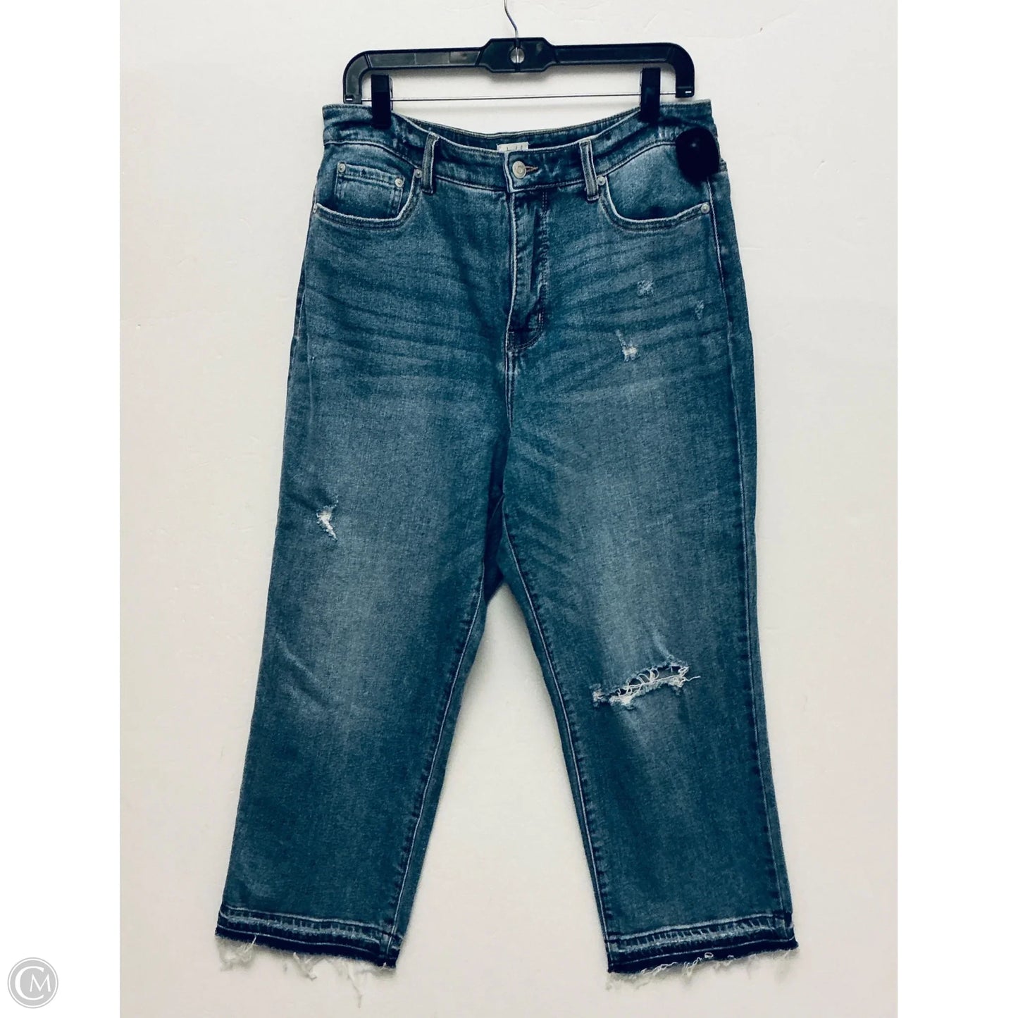 Jeans Straight By Wonderly In Blue Denim, Size: 12