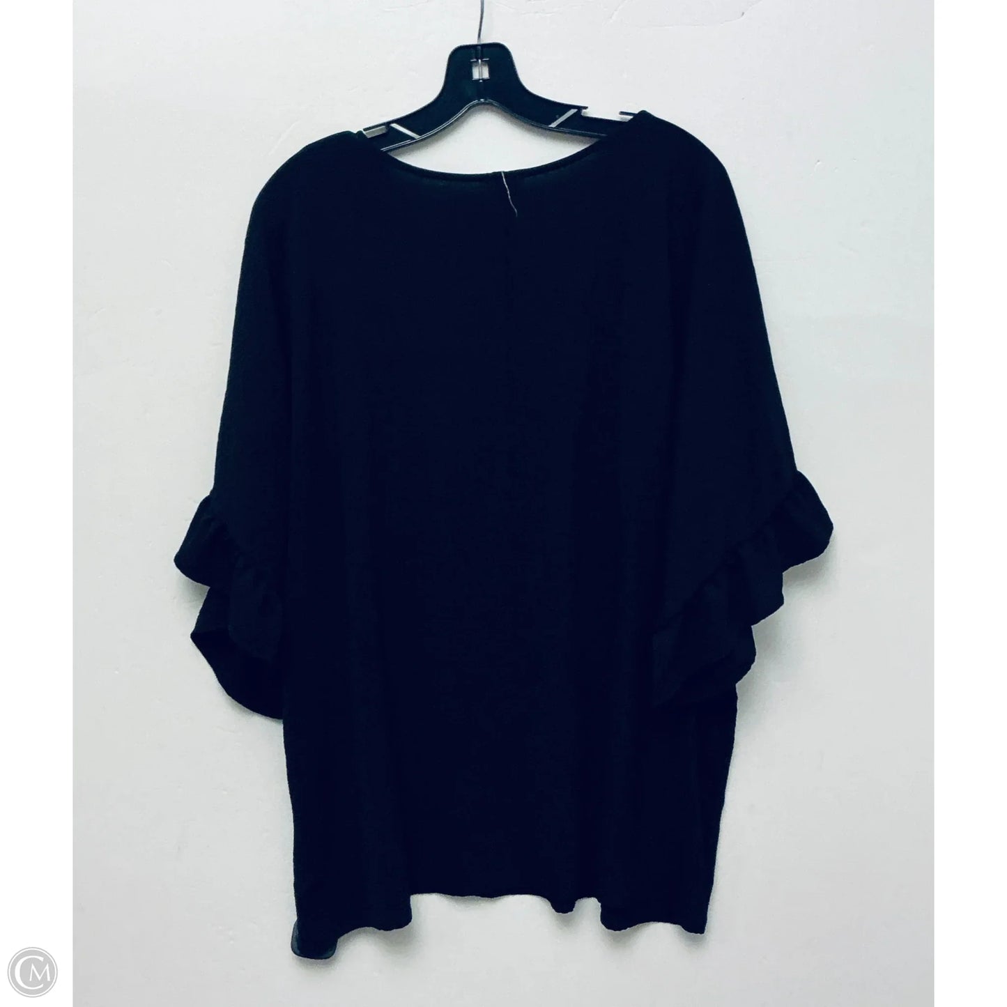 Top Short Sleeve By Andree By Unit In Black, Size: 2x