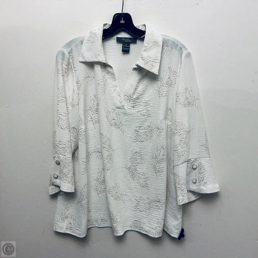 Top Long Sleeve By Clothes Mentor In White, Size: 1x