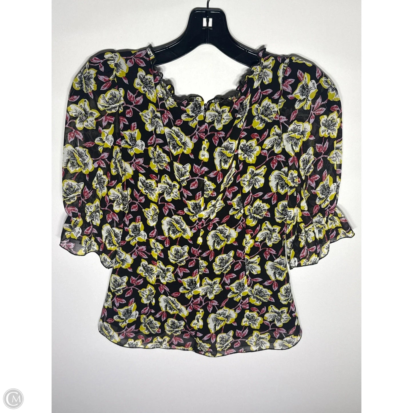 Top Short Sleeve By Cinc A Sept In Floral Print, Size: S