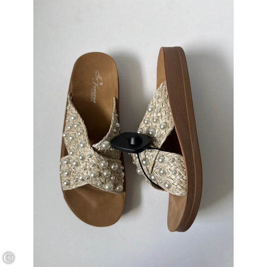 Sandals Flats By Clothes Mentor In Brown, Size: 8