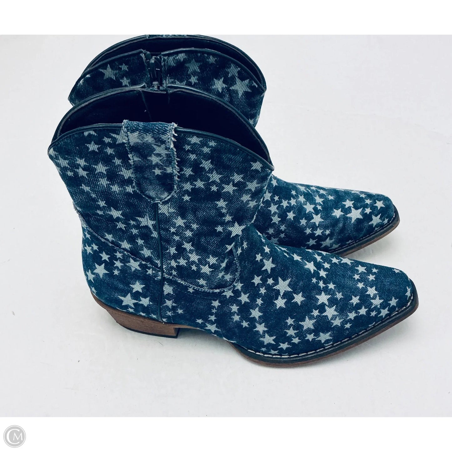 Boots Western By Roper In Blue & White, Size: 9.5