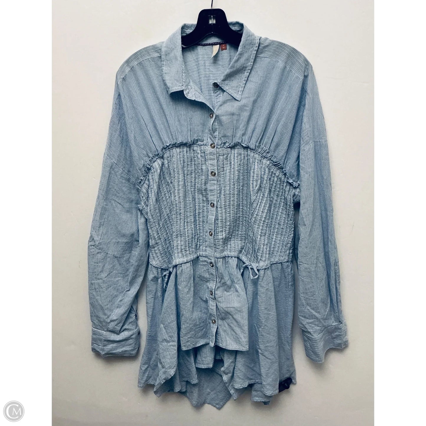 Top Long Sleeve By Pilcro In Blue, Size: Xl