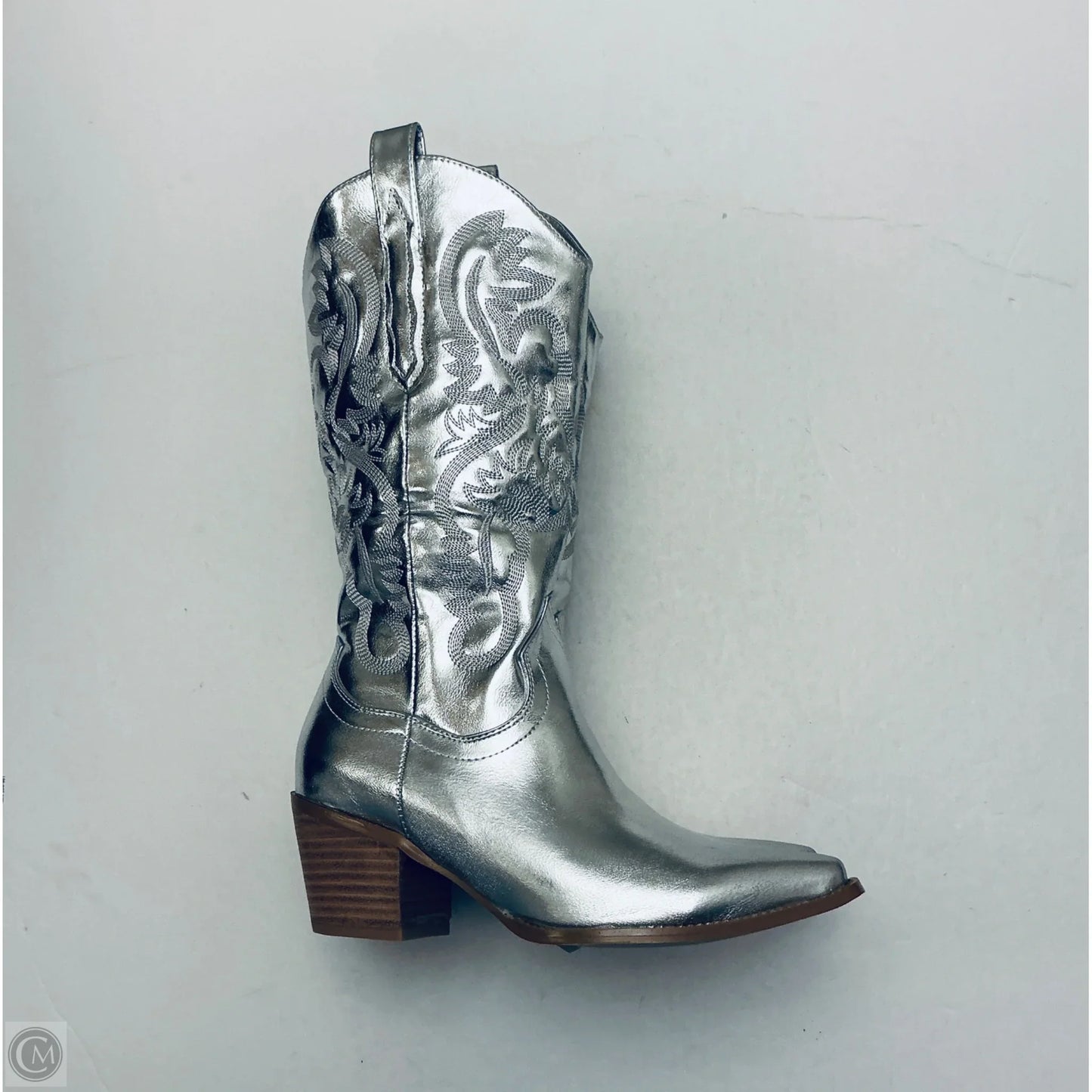 Boots Western By Cme In Silver, Size: 8
