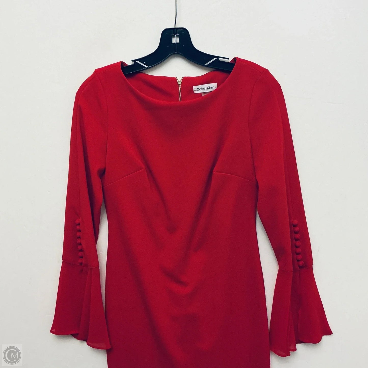 Dress Work By Calvin Klein In Red, Size: S