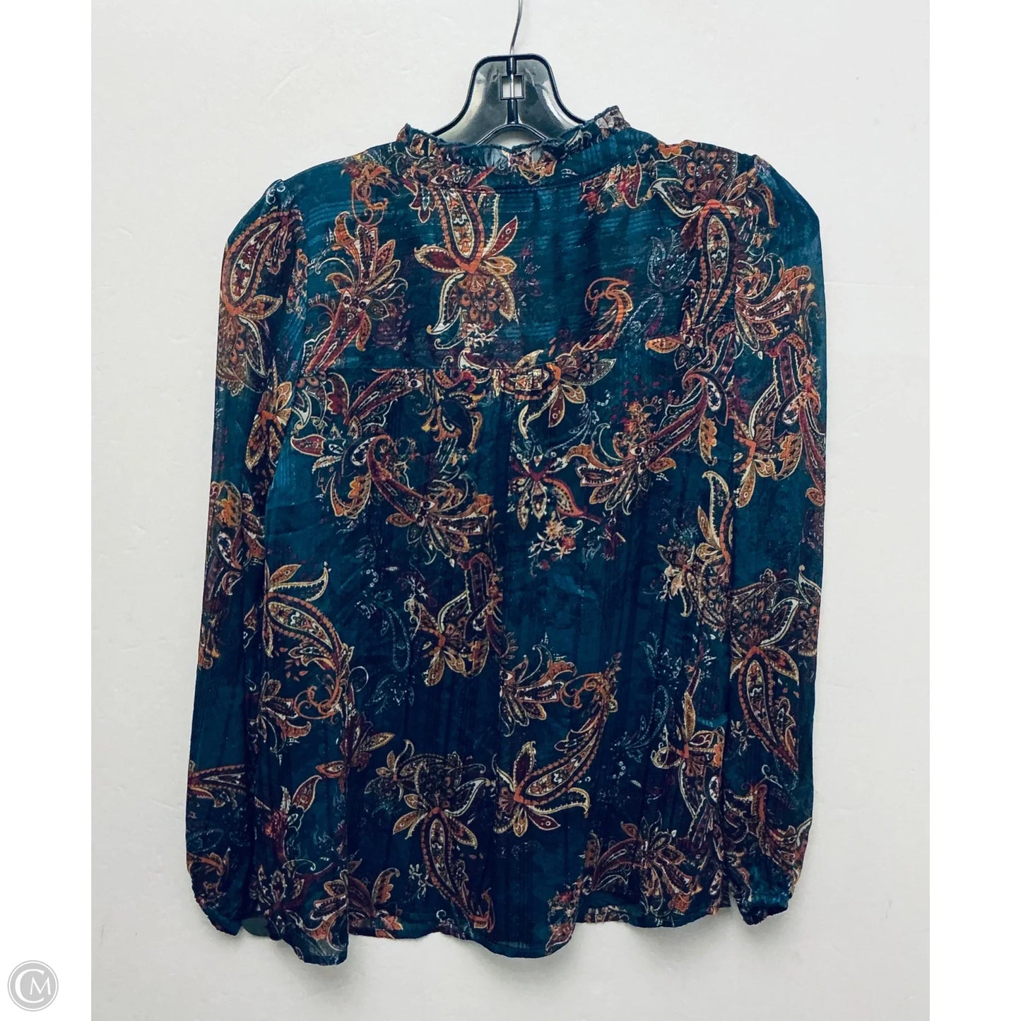 Top Long Sleeve By Frye And Co In Blue, Size: S