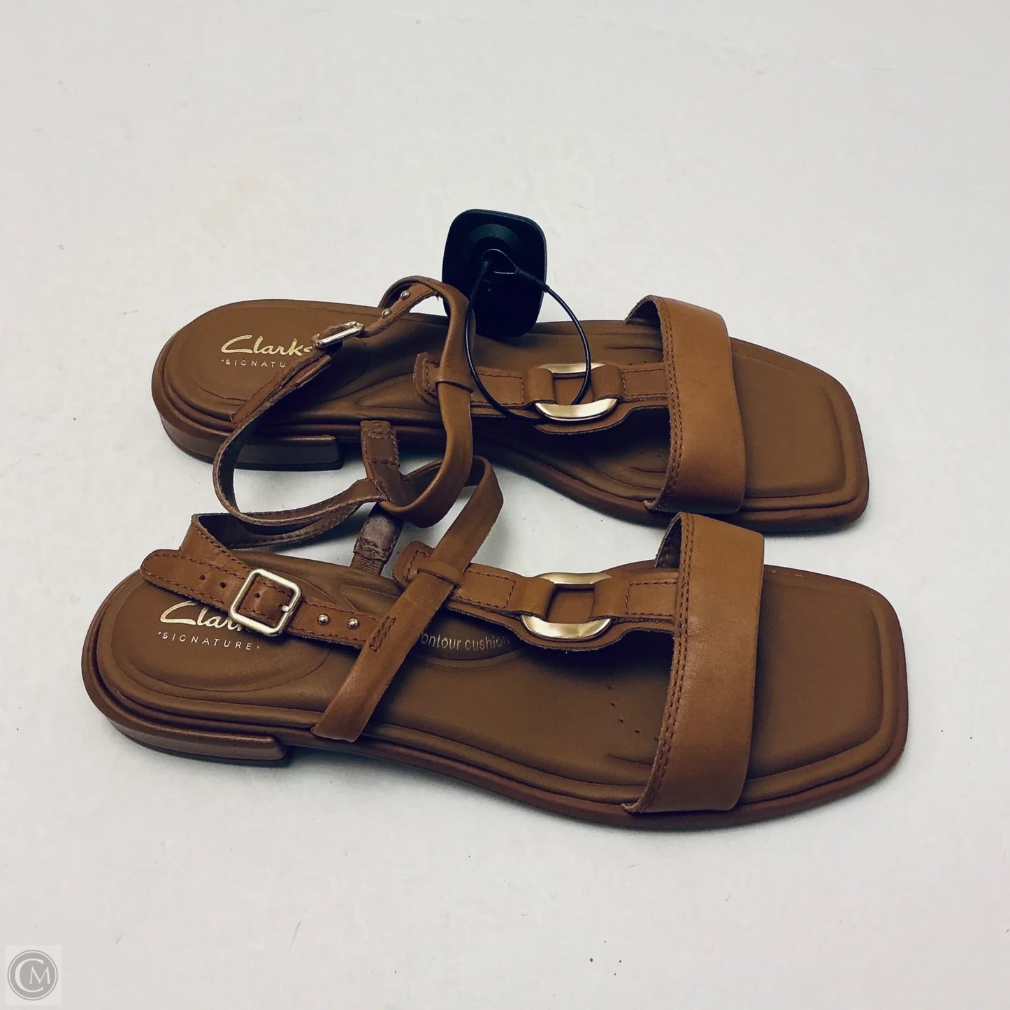 Sandals Flats By Clarks In Brown, Size: 10