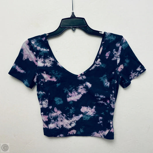 Athletic Top Short Sleeve By Lululemon In Navy, Size: 6