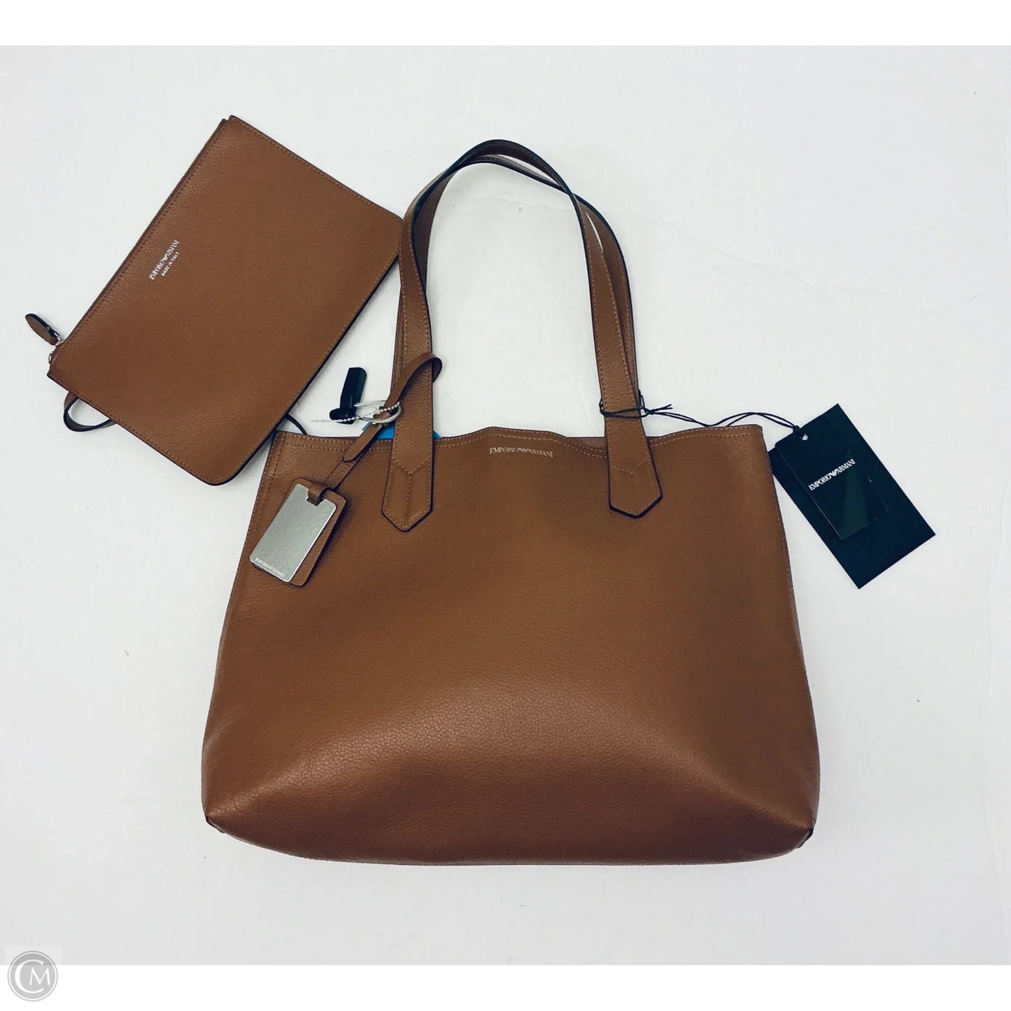 Tote Leather By Emporio Armani, Size: Medium
