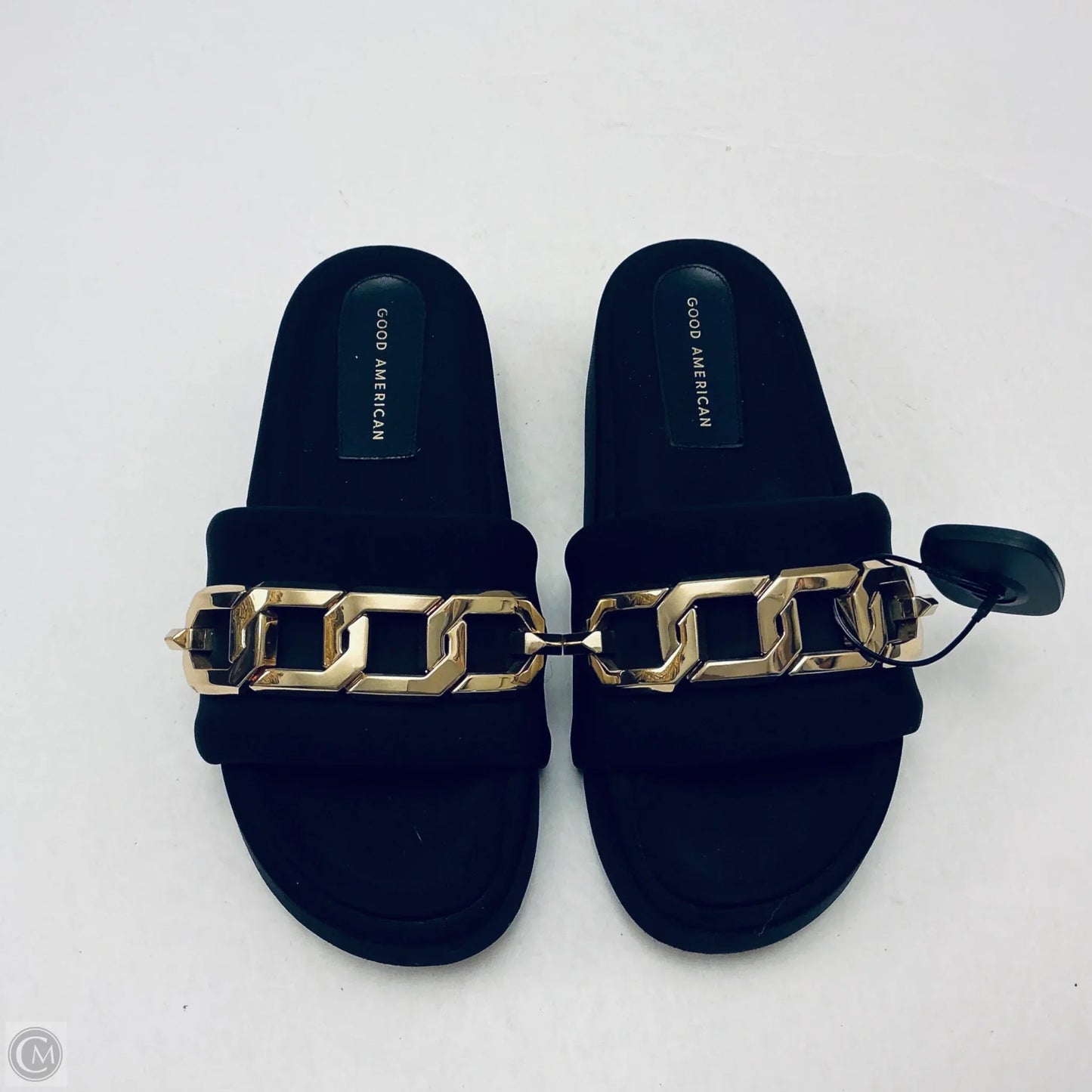 Sandals Heels Platform By Good American In Black, Size: 8.5