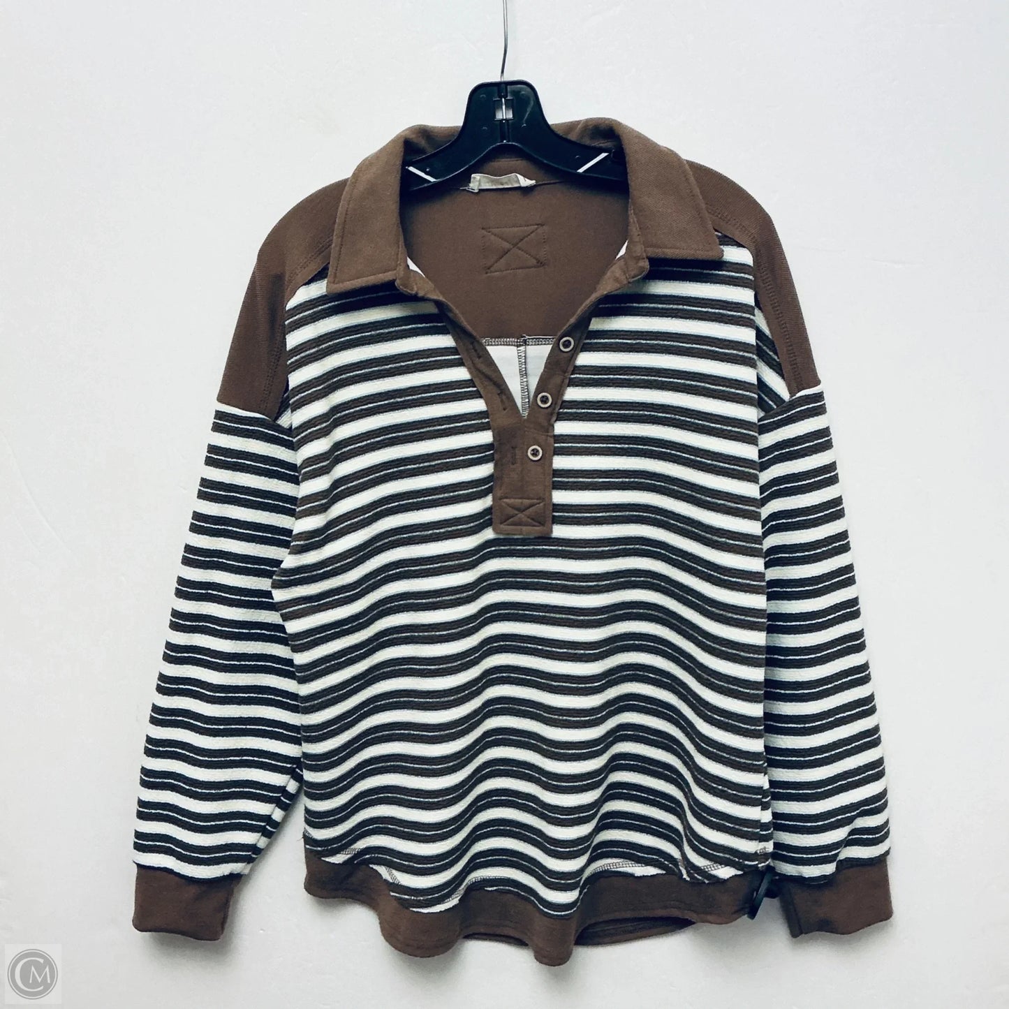 Top Long Sleeve By New In In Striped Pattern, Size: S